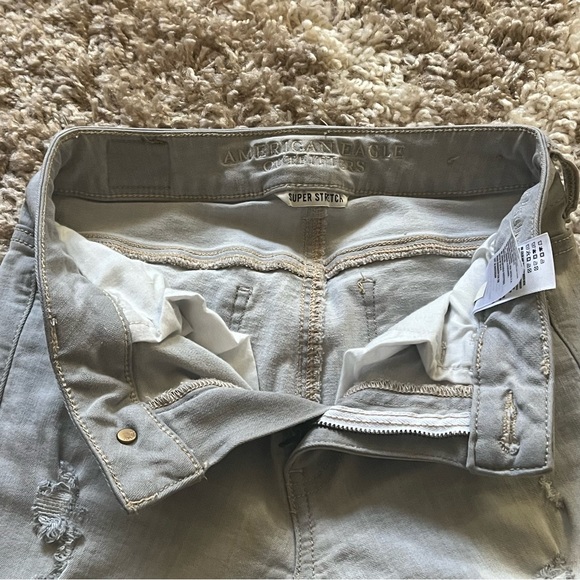 AE Ne(x)t Level Ripped High-Waisted Jegging in Charcoal Ash size 0 EUC - Picture 7 of 8